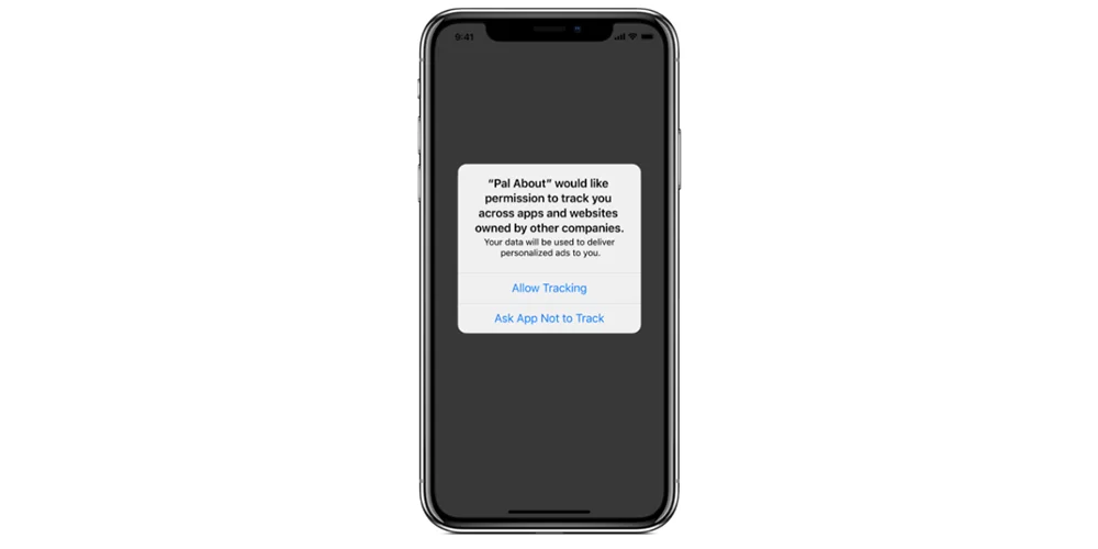 pop-up asking for permission to track you across apps